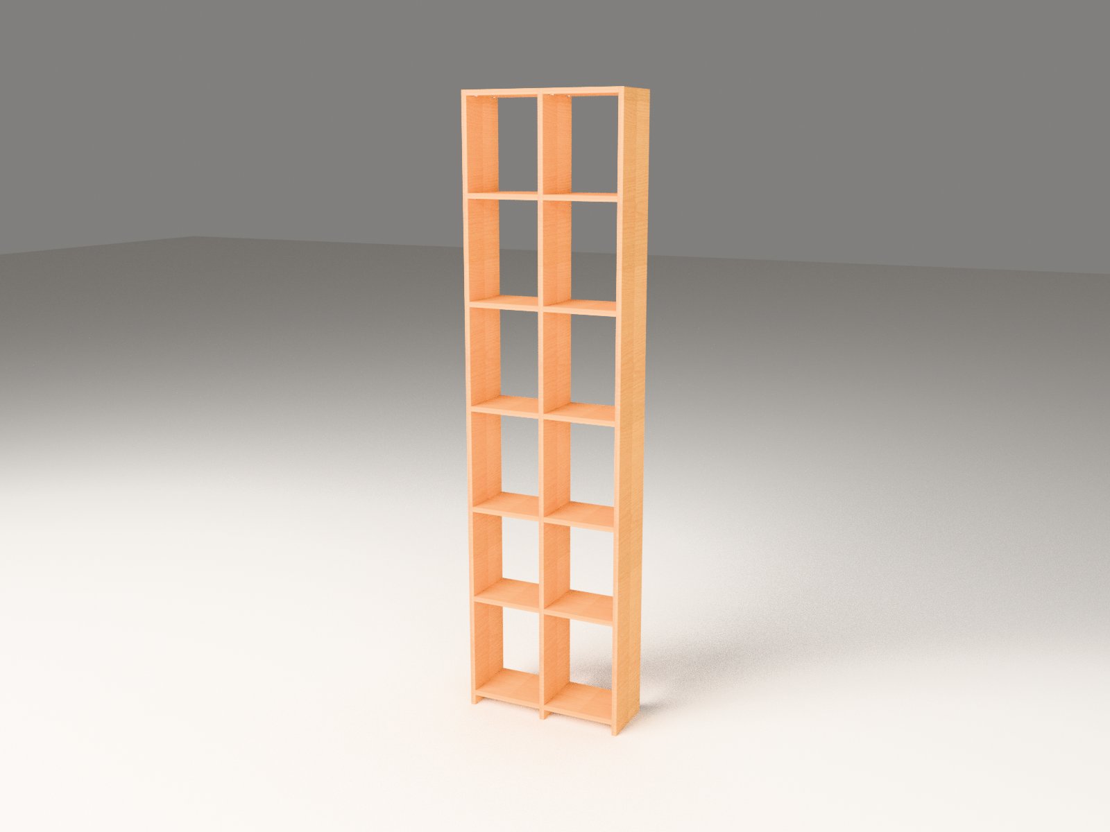 Nischenregal Buche hoch