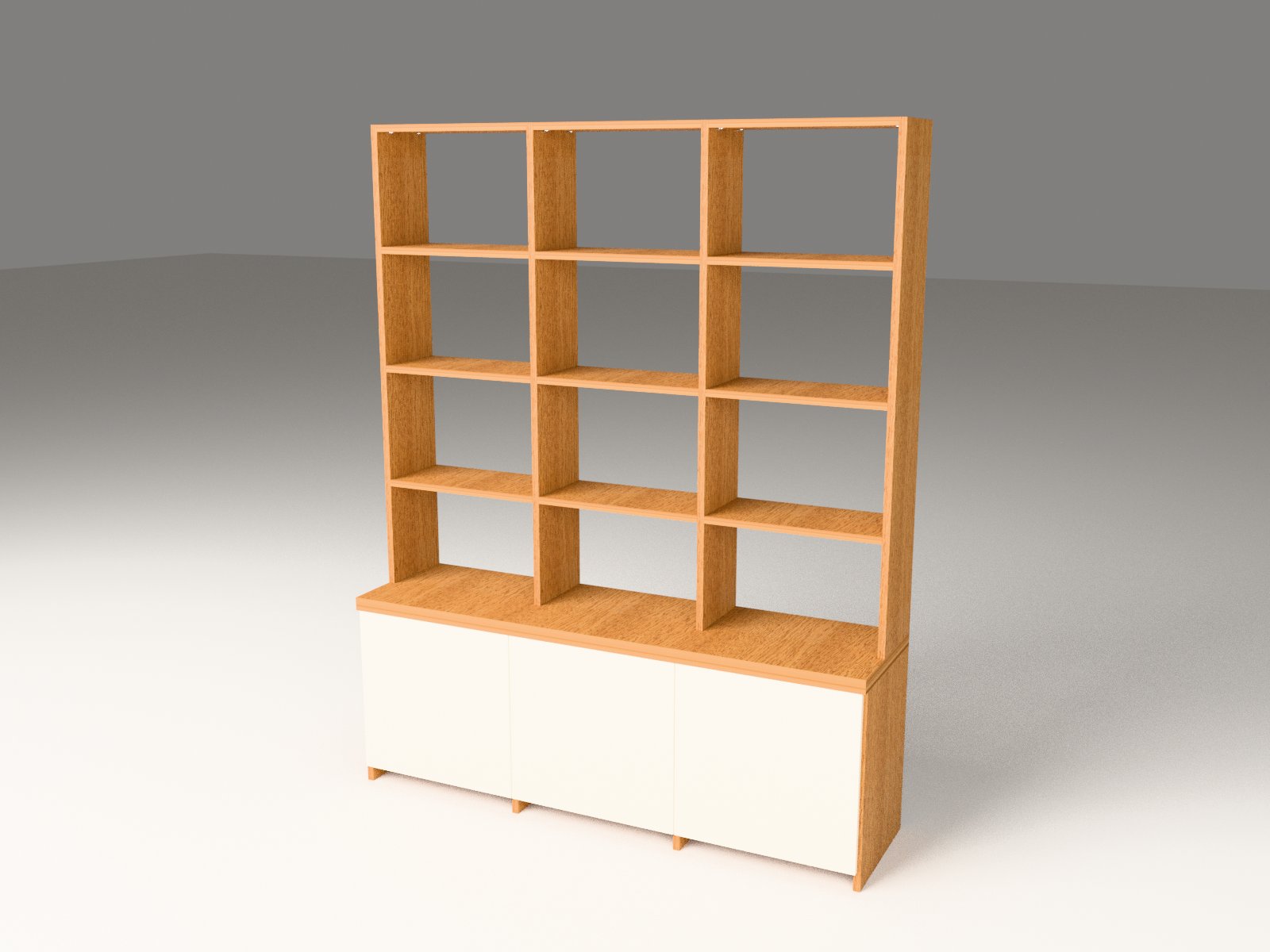 Sideboard-Regal Eiche — Rendering