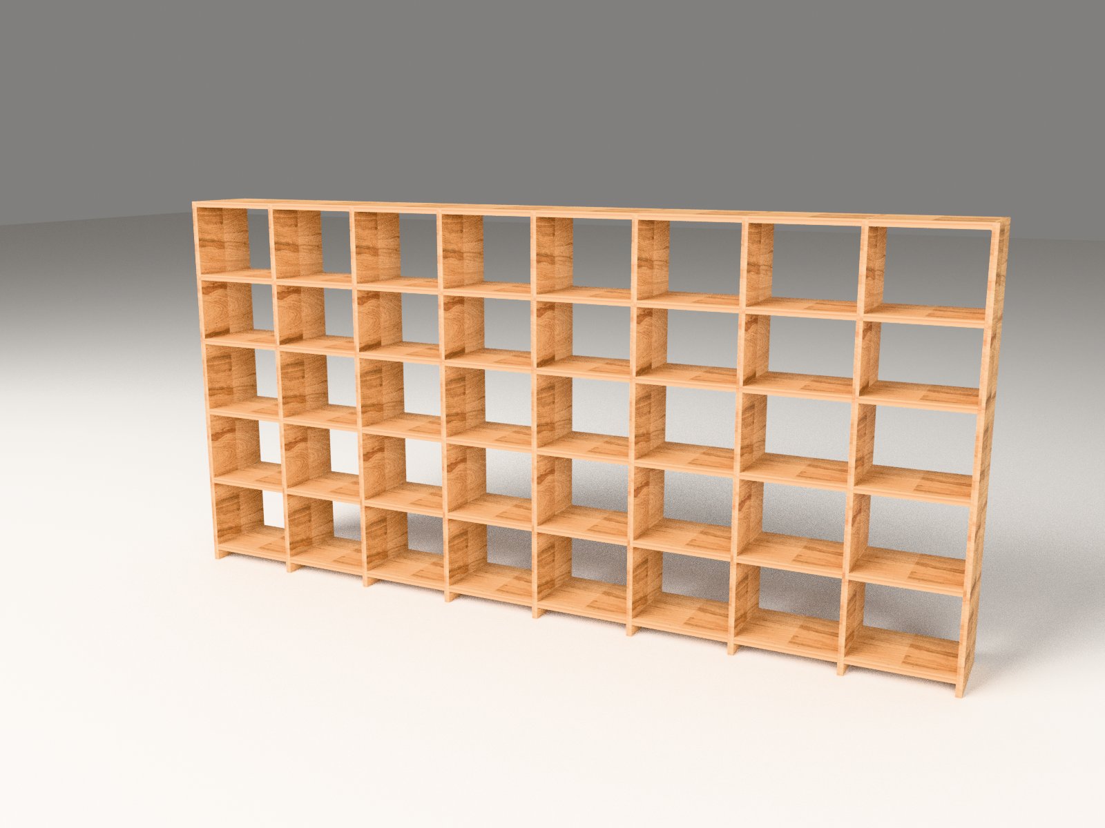 Wohnwand Kernbuche modular