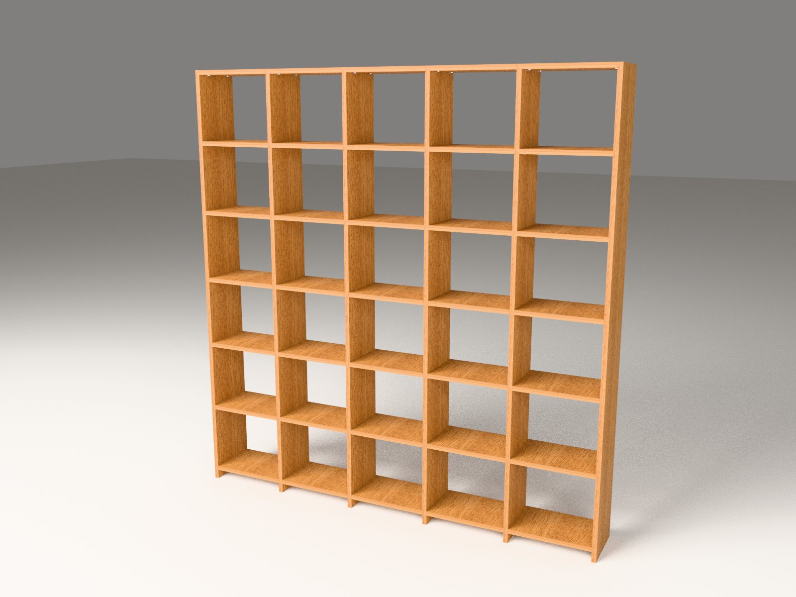 Bücherwand Eiche